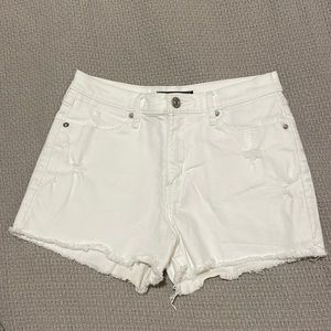 White denim shorts